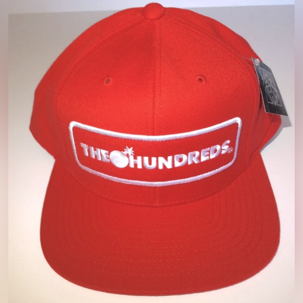 The Hundreds TH Corners Snapback Hat Red NWT RARE #48662